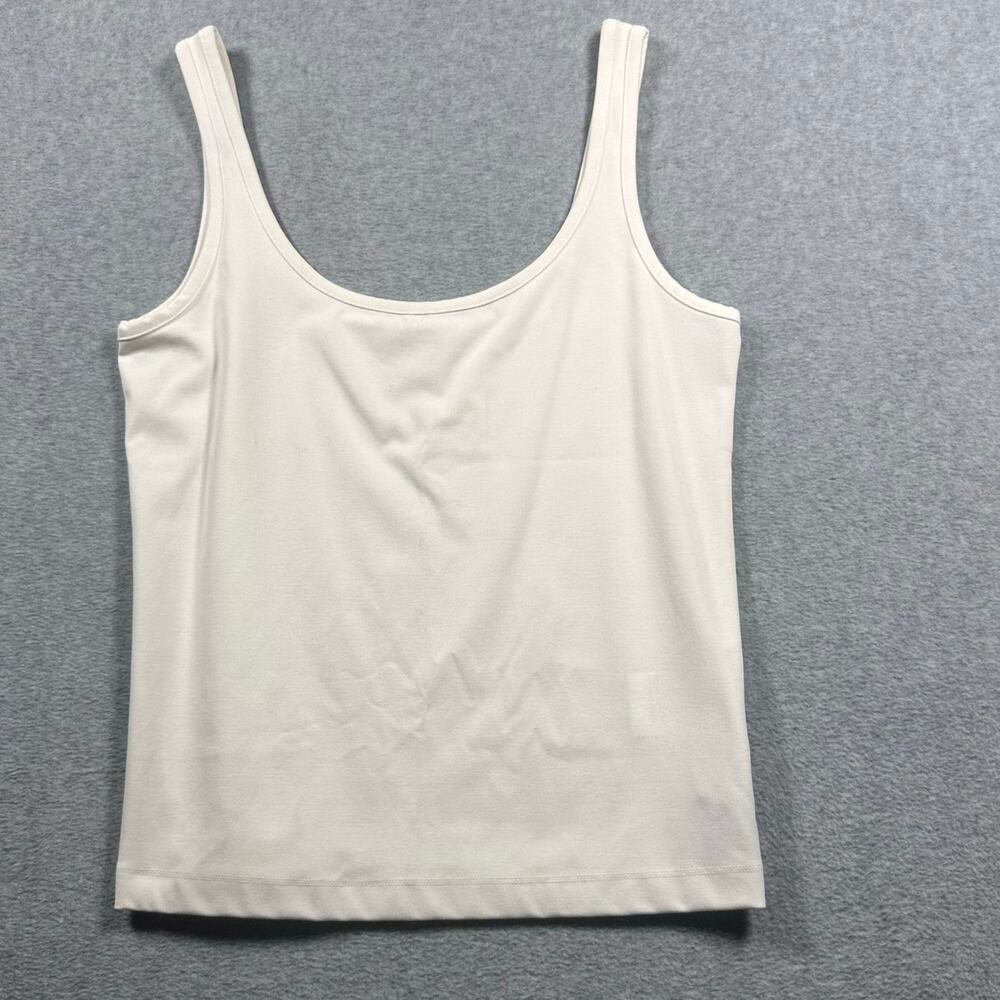 Club Monaco Ribbed Tricot Tank Off White Large